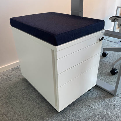 Rollcontainer, Febrü, Weiß, mit Kissen